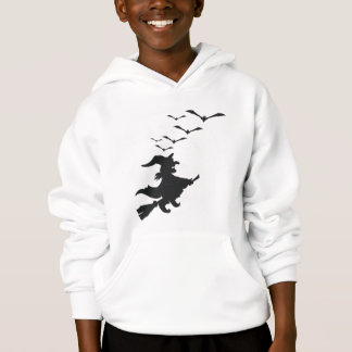 Fliegende Hexe mit Fledermäusen Hoodie