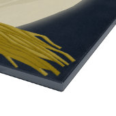 Fliegende Hexe mit schwarzer Katze und dem Mond Schneidebrett (Ecke)