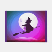 Fliegende Hexe mit Vollmond Nr. 3 Fußmatte (Vorderseite)