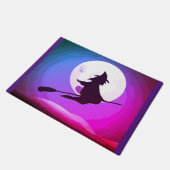 Fliegende Hexe mit Vollmond Nr. 3 Fußmatte (Schrägansicht)