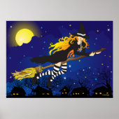 Fliegende Hexe Poster (Vorne)
