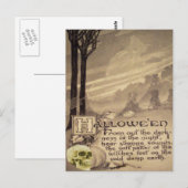 Fliegende Hexe Postkarte (Vorne/Hinten)