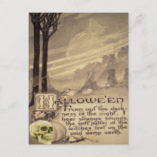Fliegende Hexe Postkarte