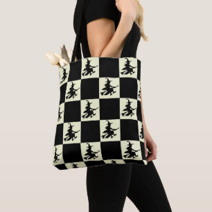 Fliegende Hexe Schwarz & Gelb Kariert Tasche