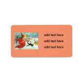 Fliegende Hexe schwarzer Katzenschnee Adressaufkleber (Vorne)