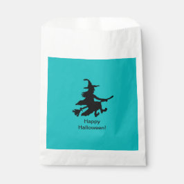 Fliegende Hexe - Türkis - Frohes Halloween - Gefal Geschenktütchen