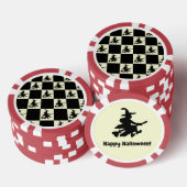Fliegende Hexen Schwarz & Gelb Karierte Poker Chip (Stapel)