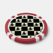 Fliegende Hexen Schwarz & Gelb Karierte Poker Chip (Einzeln)