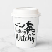 Fliegende Hexenzunge mit Fledermäusen aus Gefühl Pappbecher (Vorderseite)