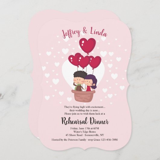 Fliegende hohe Einladung (Vorne/Hinten)