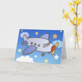 Fliegende hohe Flugzeug-Gruß-Karten Karte (Gelbe Blume)