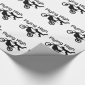 Fliegende hohe Schmutz-Fahrrad-Bremsung Geschenkpapier (Ecke)