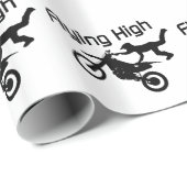 Fliegende hohe Schmutz-Fahrrad-Bremsung Geschenkpapier (Rolleneckpunkt)