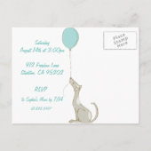 Fliegende Hunde und Vögel - Kinder Einladung zum G (Rückseite)