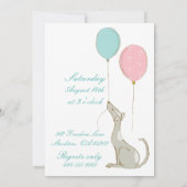 Fliegende Hunde und Vögel - Kinder Einladung zum G (Rückseite)