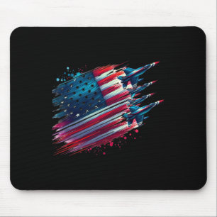 Fliegende Jets Amerikanische Flagge USA Patriotisc Mousepad