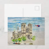 Fliegende Joanna-Postkarte Postkarte (Vorne/Hinten)
