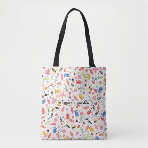 Fliegende Käfer und Blüten All-Over-Tragetasche Tasche