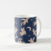 Fliegende Katze Galaxie  Kaffeetasse (VorderseiteRechts)