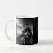 Fliegende Katze Selfie Lustiger Kampfpilot Meme Je Kaffeetasse (Links)