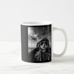 Fliegende Katze Selfie Lustiger Kampfpilot Meme Je Kaffeetasse