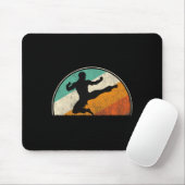 Fliegende Kick-Silhouette Mousepad (Mit Mouse)