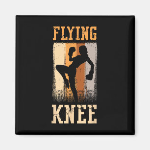 Fliegende Knie-Verteidigung Kick Punch Karate-Prof Magnet