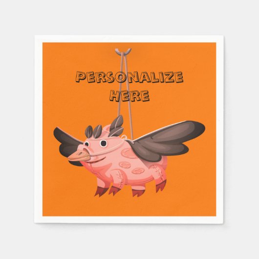 Fliegende Krähenkostüme fallen niedlich herbstoran Serviette (Vorderseite)