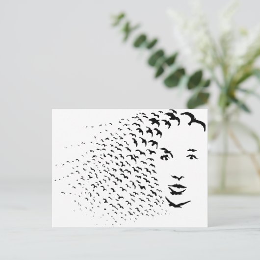 Fliegende Krallen oder optische Illusion Postkarte (Stehend Vorderseite)