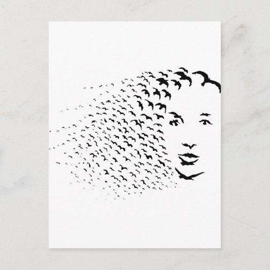 Fliegende Krallen oder optische Illusion Postkarte (Vorderseite)