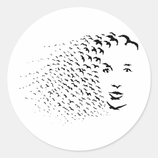 Fliegende Krallen oder optische Illusion Runder Aufkleber (Vorderseite)