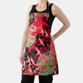 FLIEGENDE KRÄNE, FRÜHSTÜCKE BLUMEN Roter Japanisch Schürze (InSitu)