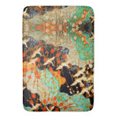 FLIEGENDE KRÄNE MIT FRÜHBLUMEN, Japanisch Badematte (Vorderseite Vertikal)