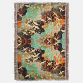 FLIEGENDE KRÄNE MIT FRÜHBLUMEN, Japanisch Decke (Vorderseite Vertikal)