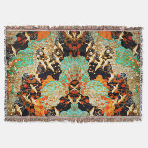 FLIEGENDE KRÄNE MIT FRÜHBLUMEN, Japanisch Decke