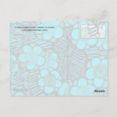 FLIEGENDE KRÄNE MIT FRÜHBLUMEN POSTKARTE (Rückseite)