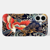 FLIEGENDE KRÄNE, WELLEN, FRÜHSTÜCKE, japanische Bl Case-Mate iPhone Hülle (Rückseite (Horizontal))