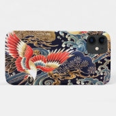 FLIEGENDE KRÄNE, WELLEN, FRÜHSTÜCKE, japanische Bl Case-Mate iPhone Hülle (Rückseite (Horizontal))