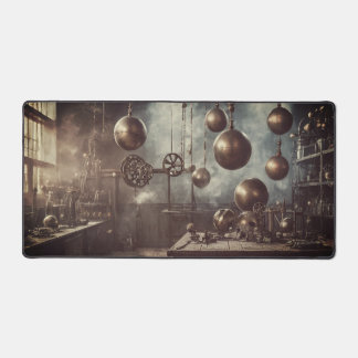 Fliegende Kugeln, in einem Steampunkellabor Schreibtischunterlage