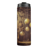 Fliegende Kugeln, in einem Steampunkellabor Thermosbecher (Vorderseite)