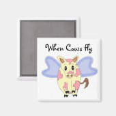 Fliegende Kühe Magnet (Vorderseite/Rückseite)