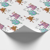 Fliegende Kuhwackelpapier Geschenkpapier (Ecke)