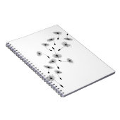 Fliegende Lüster Dandelion Seeds Wind Blume Notizblock (Rechte Seite)