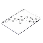 Fliegende Lüster Dandelion Seeds Wind Blume Notizblock (Linke Seite)
