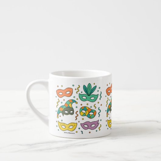 Fliegende Masken Espressotasse (Links)