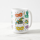 Fliegende Masken Kaffeetasse (VorderseiteRechts)