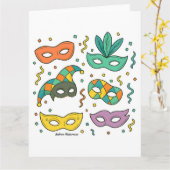 Fliegende Masken Karte (Gelbe Blume)