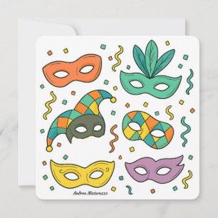 Fliegende Masken Karte