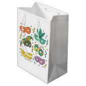 Fliegende Masken Mittlere Geschenktüte (Rückseite Schrägansicht)
