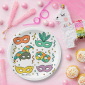 Fliegende Masken Pappteller (Party)